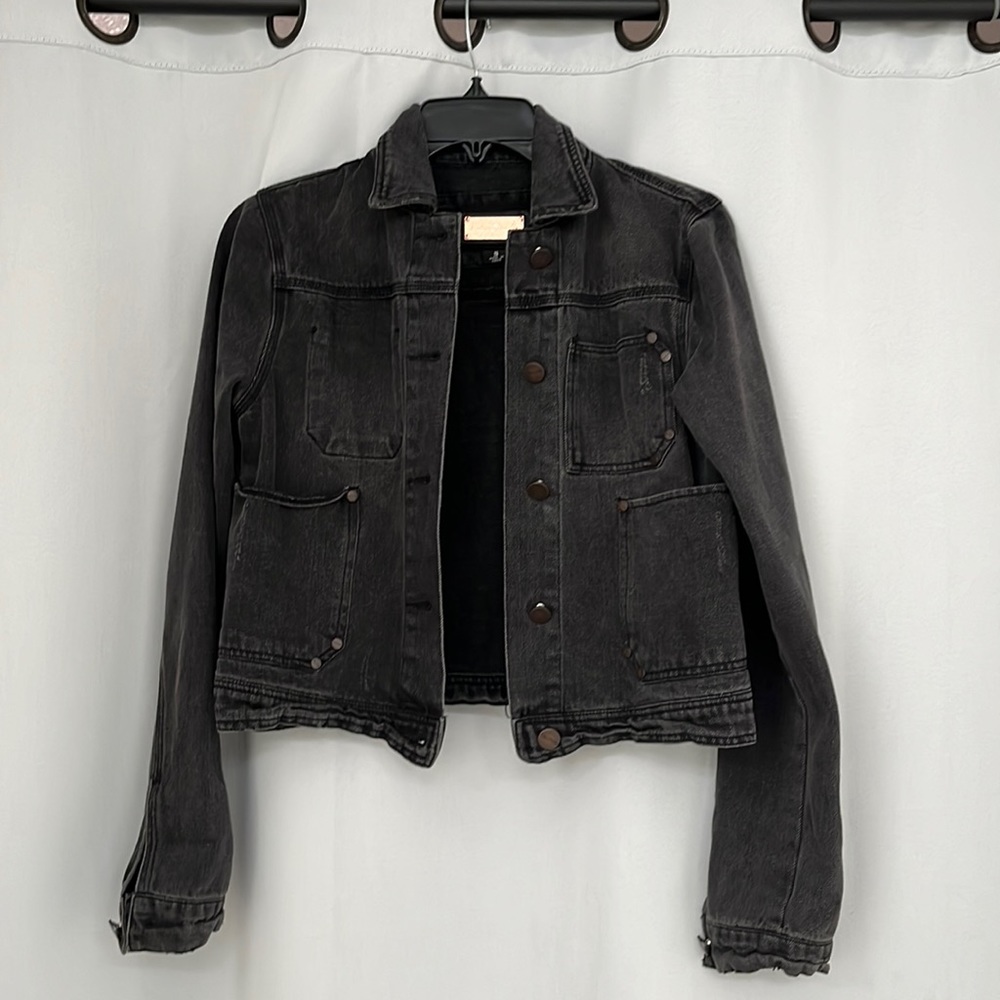 Black Denim Jacket Indigo Saints small